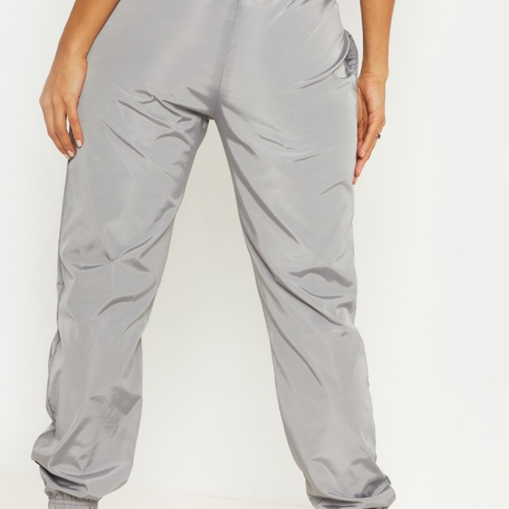 PLT Grey Fishnet Pant Jogger Pants UK 4 US 0 - Picture 3 of 7